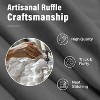LunaLulinlk Gray Farmhouse Shower Curtain with Hooks - 3 of 4