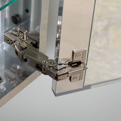 24" Frameless Aluminum Medicine Cabinet with Beveled Mirror