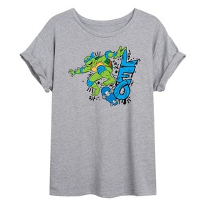 Women's - Teenage Mutant Ninja Turtles - Leo Oversized Graphic T-Shirt - 1 of 4