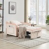 Velvet 3-in-1 Convertible Folding Chair Bed with Tufted Velvet Cushion and Modern Design - 2 of 4