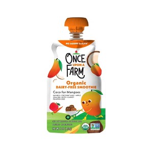 Once Upon a Farm Coco for Mangoes Organic Dairy-Free Kids' Smoothie - 4oz Pouch - 1 of 4