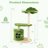 Costway 38" Cute Cat Tree Cat Condo Furniture with Fully Wrapped Sisal Scratching Posts - 3 of 4