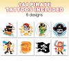 ArtCreativity Pirate Temporary Tattoos for Kids (Pack of 144) - 3 of 4