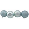 Northlight 12ct Shatterproof 4-Finish Christmas Ball Tree Ornament Set 4" - Mermaid Blue - 3 of 3
