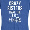 Women's - Instant Message - Crazy Sisters Make The Best Aunts Short Sleeve Graphic T-Shirt - 2 of 4