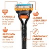 Gillette Fusion5 Shaving Razor for Men, 1 Razor Handle, 7 Razor Blade Refills, with Larger Lubrication Strip and Precision Trimmer for Men - 2 of 4
