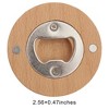 Unique Bargains Bottle Opener Magnetic Beech Wood Light Brown 2.56"x0.47" 1 Pcs - 3 of 4