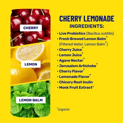 wildwonder Cherry Lemonade Organic Prebiotic + Probiotic Sparkling Drink - 12 fl oz