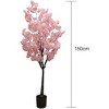 Artificial Cherry Blossom Tree, Large Pink Cherry Blossom Tree in Pot, Large Artificial Plant, Suitable for Living Room, Balcony, Bedroom, Office - 2 of 4