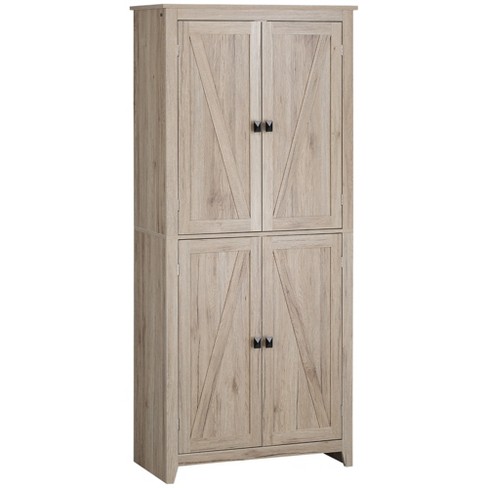 Homcom 72 Freestanding Kitchen Pantry, 4-Door Storage Cabinet