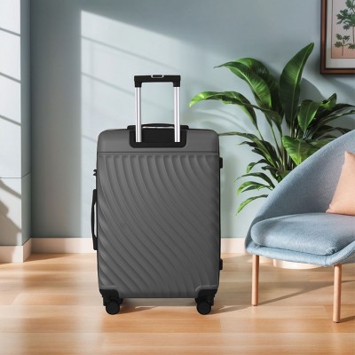 INFURNIC Bag And Luggage Sets Lightweight Rolling Luggage 3 Piece, Suitcase Set with Wheels for Travel And Business, Grey, 21.06"*11.81"*30.31"