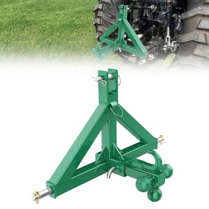 3 Point Trailer Hitch 2" Receiver, Quick Hitch Attachment with Towing Balls, Receiver Tow Drawbar for Tractor Standard Category 1, 10,000Lbs Capacity - 1 of 4