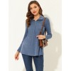 Allegra K Women's Swing Mock Neck Long Sleeve Zip Up Tunic Blouse - 2 of 4