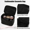 Unique Bargains Plaid Pattern Makeup Bag Cosmetic Travel Bag Woolen Large Makeup Bag for Women 1 Pc - 2 of 4