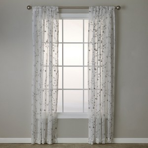 SKL Home By Saturday Knight Ltd Whispering Winds Window Curtain Panel - Gray - 1 of 4