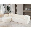 NicBex Couches for Living Room L-shaped Sponge Sectional Sofa Luxurious Chenille Upholstered Sofa Couch with Elegant Curved Design - 2 of 4