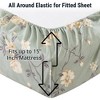 HLC.ME Floral Bed Sheets - Bed Sheet Set - Wrinkle Resistant & Ultra Soft - Fits Mattresses up to 15 Inches Deep - 2 of 4