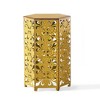 Maggift Patio End Tables Accent Side End Table for Outdoor and Indoor, Garden, Backyard Use, Special Design, Gold, 14.25"*12.25"*22" - 2 of 4