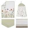 Sweet Jojo Designs Girl Baby Crib Bedding Set - Watercolor Floral Garden Collection Sage Green 4pc - 2 of 4