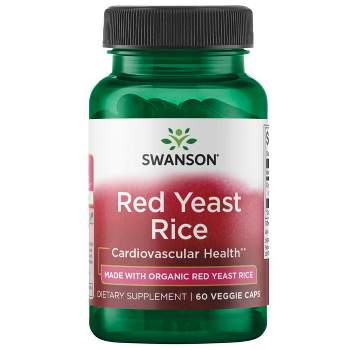 Swanson Herbal Supplements Organic Red Yeast Rice 600 mg Veggie Capsule 60ct