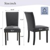GustoWave Dining Chairs Set of 2 Upholstered Parsons Diner Room Chair Sets Fabric Kitchen Chairs with Nailhead Trim/Sturdy Wood Legs - 2 of 4