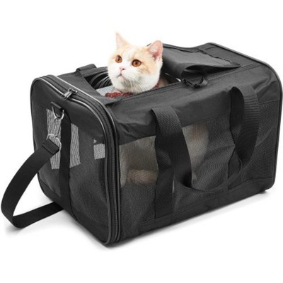 FURNIinspire Pet Travel Carrier Soft Sided Portable Bag for Cats, Small Dogs, Kittens or Puppies, 17"*12"*12"