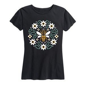 Women's - Instant Message - Bee Circle Short Sleeve Graphic T-Shirt - 1 of 4