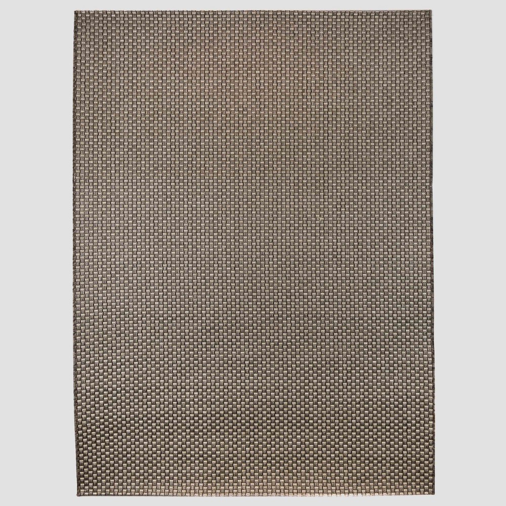 7'10in x 10' Basketweave Outdoor Rug Coffee - Smith & Hawken™