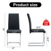 4 sets Modern dining chairs, PU faux leather backrest cushioned edge chairs, suitable for dining, kitchen, terrace, club guest office chairs - 3 of 4