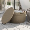 vidaXL 3-in-1 Patio Storage Box Light Brown Polypropylene - 3 of 4