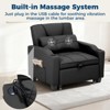 3-in-1 USB-Massage Convertible Sofa Bed, 110-180¡ã Recliner, Cup Holders, Side Pockets, 380 lbs, 4-Step Flip¡ªDorm & Guest Ready - 3 of 4