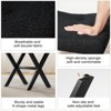 Itopfox Vanity Stool Chair with Metal X-Legs, Ottoman Foot Stool Featuring Soft Boucle Fabric Saddle Seat for Comfortable Seating - 4 of 4