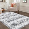 Vintage Floral Print Living Room Rugs, Washable Soft Non Slip Bedroom Carpet, Low Pile Floor Rugs for Dining Room - 3 of 4