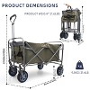 Folding Wagon, Heavy Duty Utility Beach Wagon Cart for Sand - 2 of 4