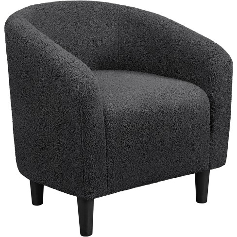 Yaheetech Upholstered Armchair Accent Barrel Chair, Dark Gray : Target