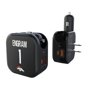 NFL Denver Broncos Players Game Tactic 18-Watt 2 in 1 USB A/C Charger - 1 of 3