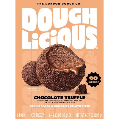 Doughlicious Chocolate Truffle Frozen Cookie Dough & Gelato Bites - 7.2oz/6ct