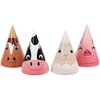 Blue Panda Serves 24 Barnyard Farm Animals Birthday Party Supplies Banner Tablecloth Hats Plates Napkins Cups - 4 of 4