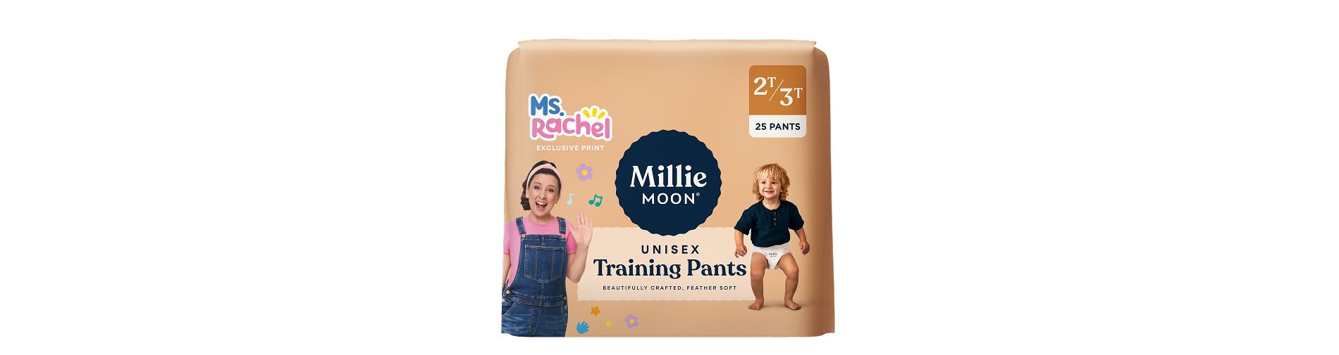 Millie Moon Ms Rachel Disposable Training Pants - Size 2T-3T - 25ct