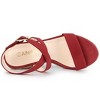 Allegra K Women's Back to College Slingback Crisscross Espadrille Wedges Heel Sandals - 4 of 4