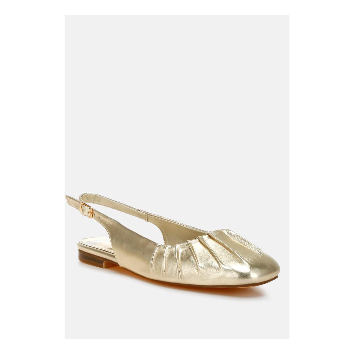 Обувь Rag & Co Womens Berni Metallic Square Toe Flat Slingbacks 8 — фото 2