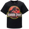 Jurassic Park Athletic Graphic T-Shirt Mesh Shorts Outfit Set Logo Black / Red - 3 of 4