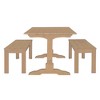 Whisen 3-Piece Retro Dining Set with Rectangular Table and 2 Benches - 4 of 4