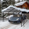 Gulches Metal Carport 12x20, Heavy Duty Outdoor Storage Canopy, Multi-Use Garage Shed for Car & Truck, Galvanized Steel Roof, Gray - 3 of 4