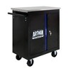VYNXARIA Movable Lockable Double Door Partition Tool Locker - Multi-Functional Hardware Storage for Auto Repair - Black & Blue - 2 of 4
