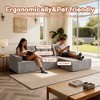 KWPZQEB 106.9" Modern Sectional Sofa, Corduroy Floor Modular Sofa with Chaise & 2 Pillows, L-Shape 4 Seater Compressed Couches Sofa for Living Room - 3 of 4