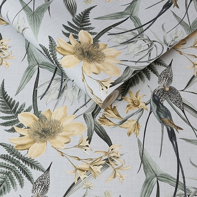 Botanic Garden Blue and Yellow Tropical Removable Wallpaper