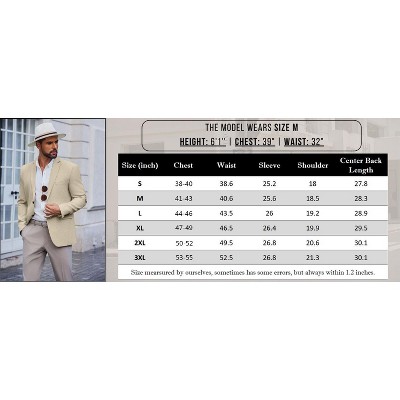 COOFANDY Men's Blazer Casual Sport Coats Two Buttons Lightweight Suit Jacket Black M — фото 6