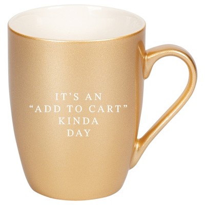 Elanze Designs 10 Ounce Ceramic Decorative Laser Engraved Giftable Novelty Tea Coffee Cup Mug Vegas Gold It's an "add to cart" kinda day