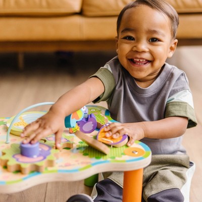 Colorful Jungle-Themed Wooden Activity Table for Toddlers